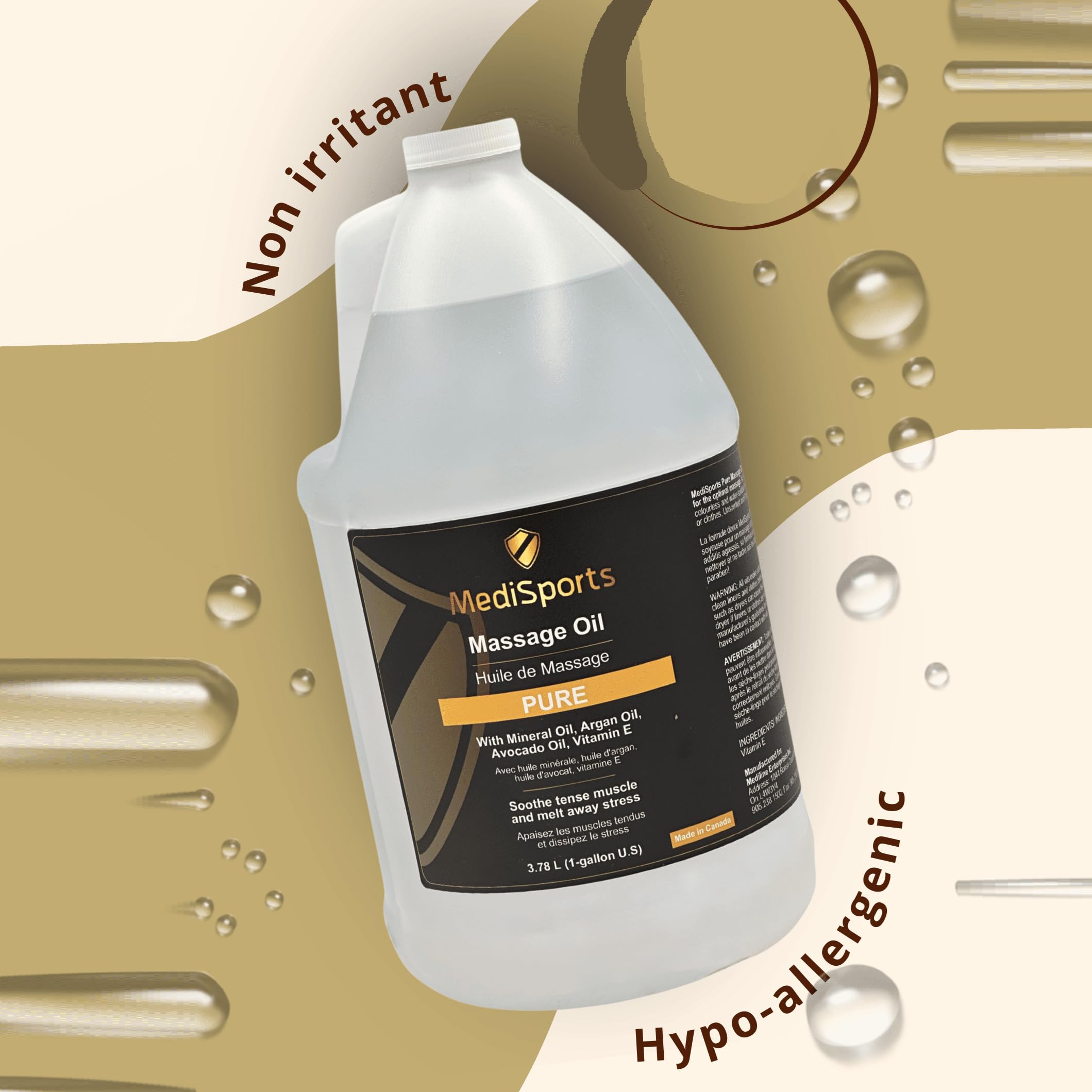 MEDISPORTS PURE MASSAGE OIL FOR SPA AND WELLNESS CENTRES (1 GALLON
